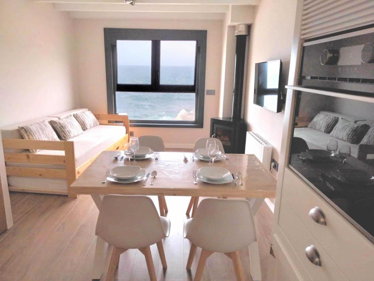 Vila Marina. Casa Marinera Con Terraza Sobre El Mar En Caion Cayón Kültér fotó